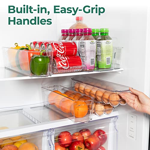 Greenco Egg Container For Refrigerator - 14 Egg Container With Lid & Durable Handle, Fridge Bins, Plastic Egg Tray Holder For Refrigerator, Kitchen Organization, Stackable, (Clear, Set Of 2) #TOP5