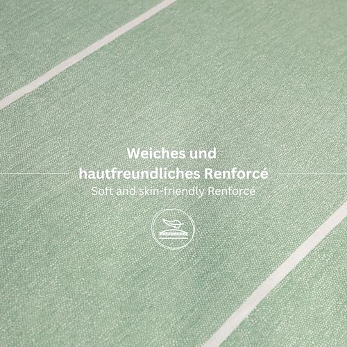 Esprit Bettwäsche 155x220 Baumwolle 100% Renforcé Grün Überlänge – Ansicht 5