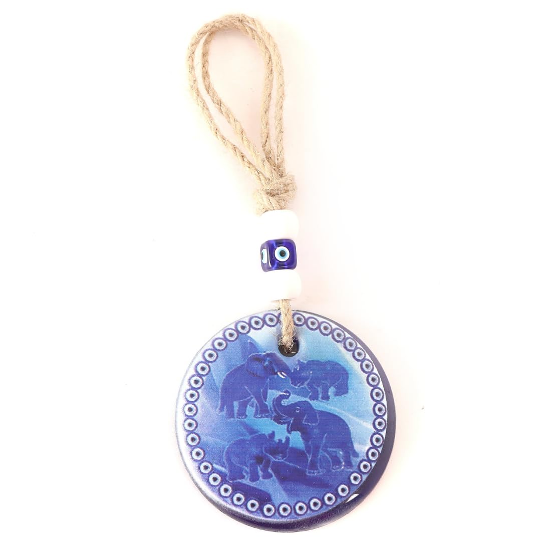 The Spiritual Living Feng Shui Rhino & Elephant Wall Hanging | 8 Inch | Items for Good Luck | Wind Chimes | for Balcony | Entrance Gate | Gifts | Positive Energy | Balcony | Items | Home Decor |-picture-17