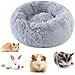 Lit en Peluche pour Animaux de Compagnie Hiver Petit Tapis de Cage Lit Couchage Rongeur Peluche pour Cochon d'Inde Lapin Chinchilla Ecureuil Furet Hamster Nid de Compagnie (Gris)