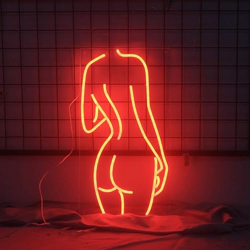 Miniatura 2 de QFFL Paneles de luz LED inteligentes - Letreros de neón LED sexy para mujer, luz de neón rosa, luces de neón para decoración de pared, bar, fiesta,