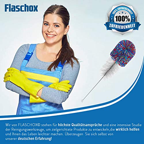 FLASCHOX Premium Flaschenbürste 3er Set I Verbessertes Konzept 2023 I Reinigungsbürste kratzerfrei reinigender Wollkopf… – Bild 8