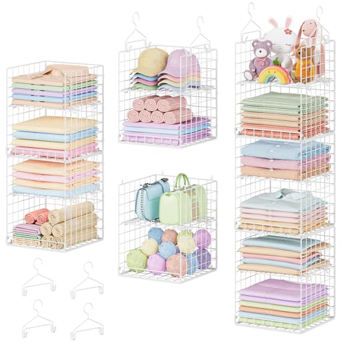 Yuyetuyo 6 Tier Hanging Closet Organizer, Sweater Organizer for Closet,