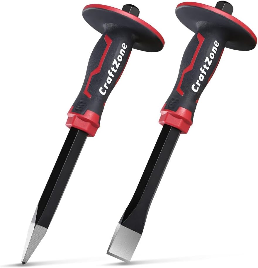 Masonry Chisel Set - 2-Piece Heavy Duty Pointed