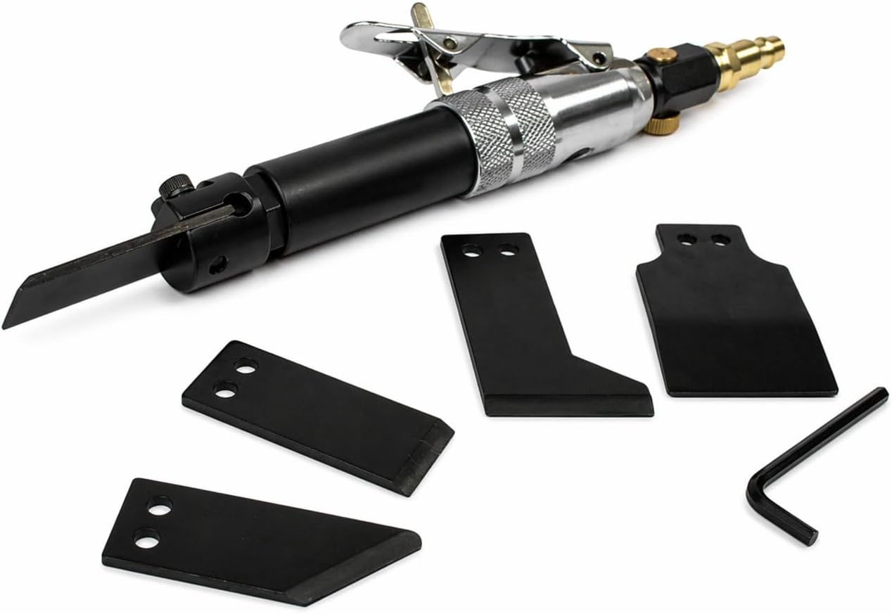 Air Scraper Pneumatic Scraper Kit with 5 Blades and Oiler 4500 RPM 90 PSI 1/4 Inch Air Inlet