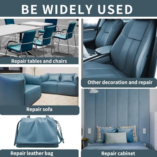 Lifeshoon Leather Repair Patch, 35X79 Inch Self Adhesive Leather Repair, Large Vinyl Patch Tape for Couches, Furniture, Car Seats, Cabinets, Wall, Handbags (Blue, 35X79 Inch)