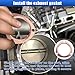 LAINLOY 2PCS 2.5 Inch Copper Header Exhaust Gaskets, Golden Car Exhaust Pipe Collector Gaskets, Sturdy Reusable Parts, Automotive Exhaust Accessories for SBC BBC 302 350 454
