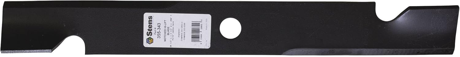 Stens New Notched Lawnmower Blade, 6 Pack, 355-343-6 Compatible with/Replacement for Exmark 103-6403-S, 103-6403, 103-6398, 103-6393-S, 103-6383-S, 103-6383