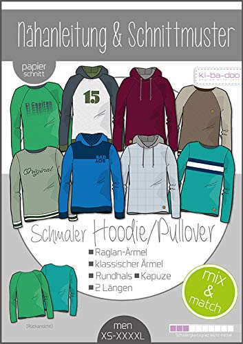 Schnittmuster kibadoo Herren Mix&Match Sweater/Hoodie Papierschnittmuster Cover