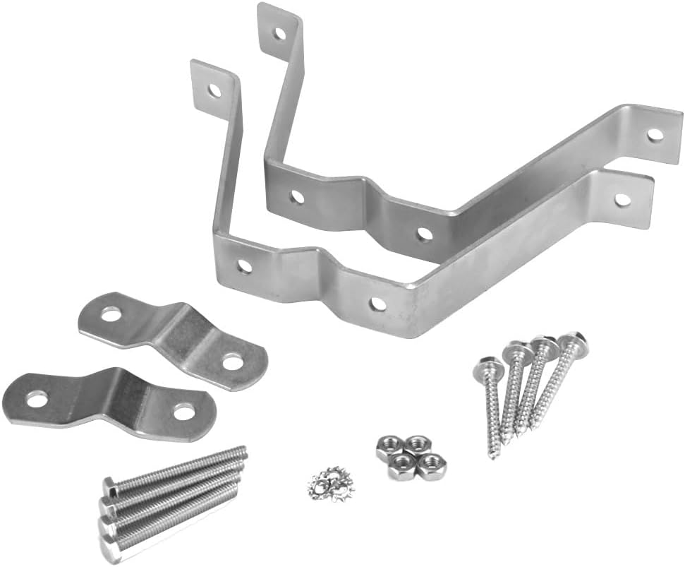 Skywalker 4” Heavy-Duty Wall Mount Pair for TV Antenna Mast with (2) Brackets & Lag Bolts - Image 4