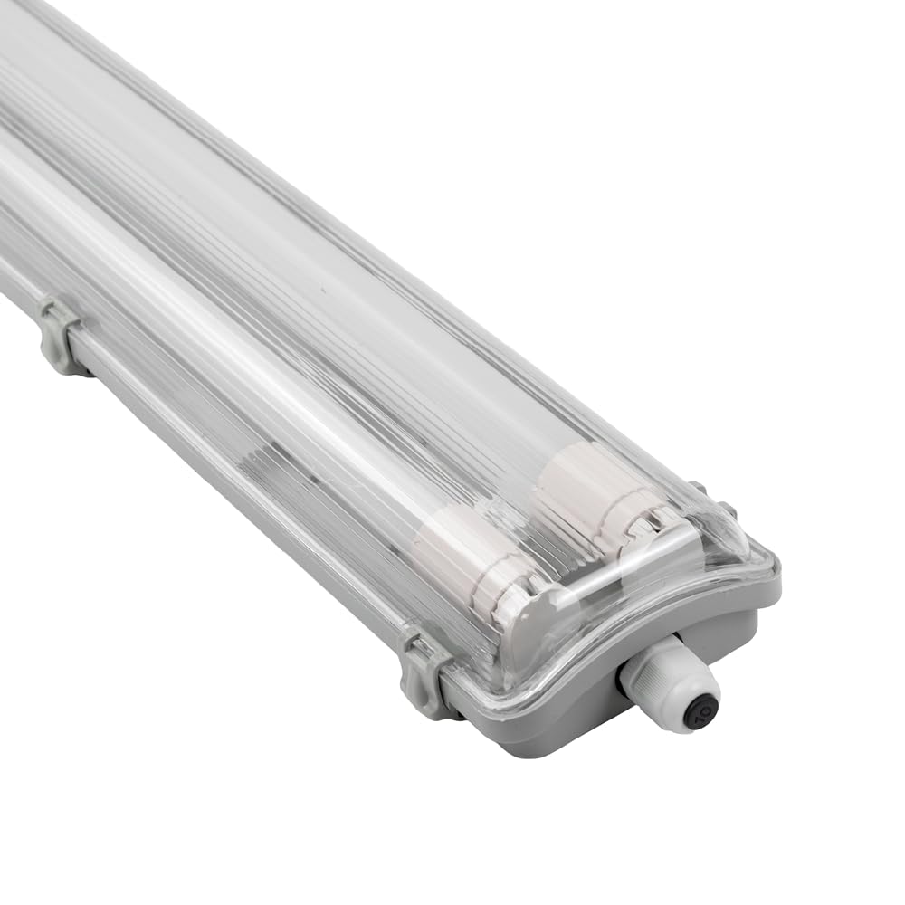 LUXULA LED Wannenleuchte 150cm mit 2x 22W LED Röhren T8 G13 Sockel, 4000K Neutralweiß, 4400lm - IP65 Feuchtraumleuchte für Werkstatt Keller Garage