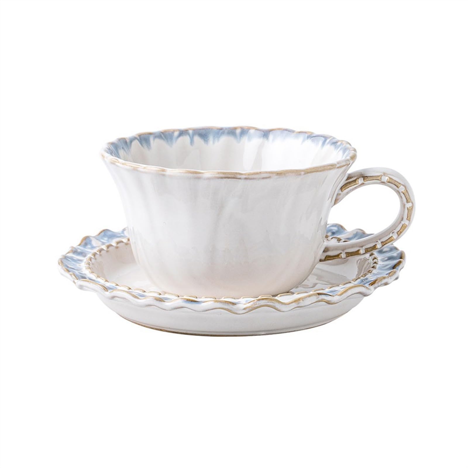 kubek do kawy kubki francuskie koronkowe filiżanki do kawy i spodki zestaw dom ceramiczne kubki do kawy vintage popołudniowa herbata latte kubki delikatne prezenty damskie