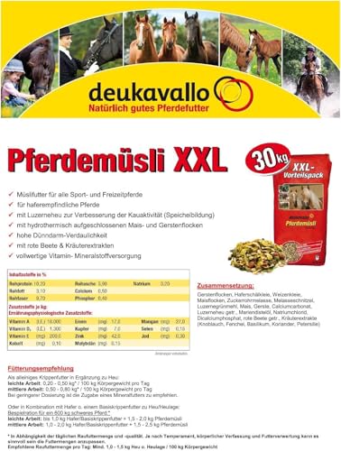 Deuka Deukavallo Pferdemüsli XXL, 30 kg