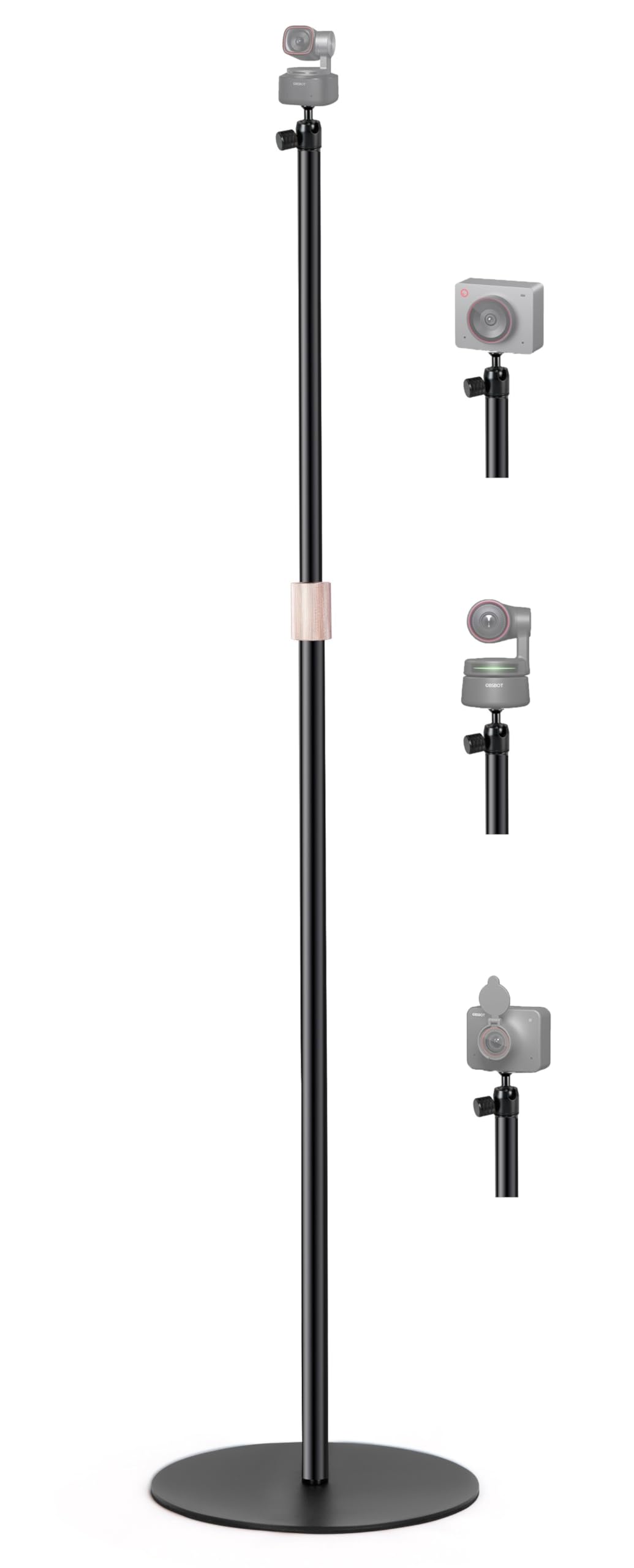Supporto da terra per webcam da 160 cm, compatibile con OBSBOT Tiny 2/Tiny SE/Meet-2-4K/Meet SE/Meet Webcam