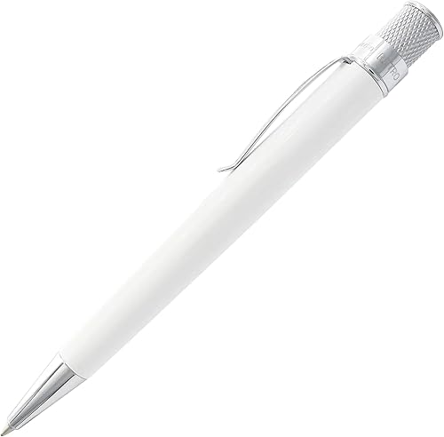 Miniatura 2 de Retro 1951 Tornado Classic Lacquer Bolígrafo Rollerball - Blanco  Brilla en la oscuridad