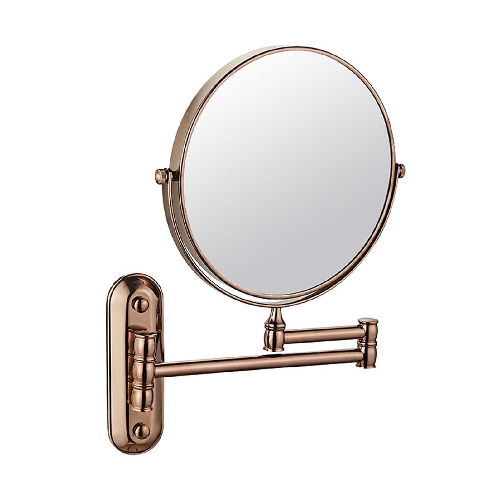 XKYLFFF Specchio per trucco con ingrandimento, Specchio cosmetico ingranditore 1X/3X/5X/7X/10X, Specchio per trucco montato a parete, Specchio cosmetico ingranditore rotondo bifacciale, Specchio cos