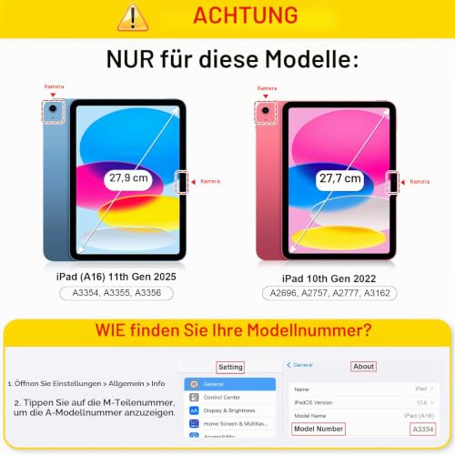 FINTIE Hülle mit Tastatur für iPad A16 11 Generation/10 Gen (11/10.9 Zoll) – Ansicht 2