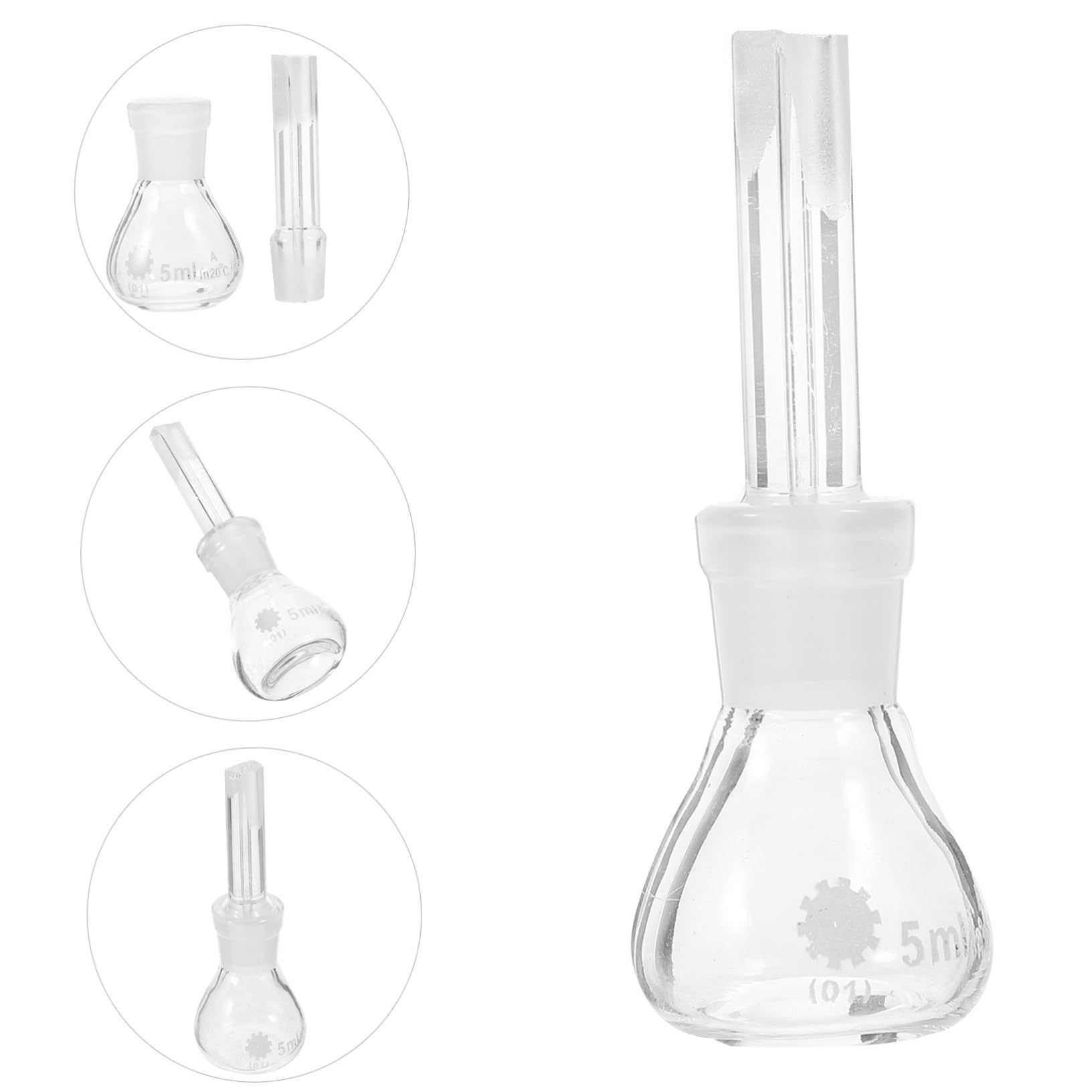 MUSISALY Laboratory Glass Pycnometer Liquid Bottle Density Bottle Bottiglie Di Reagente Vuote Bottiglie Vuote Bottiglie Di Vuote Reagent Storage Bottle Empty Glass Bottles Gravity Bottle