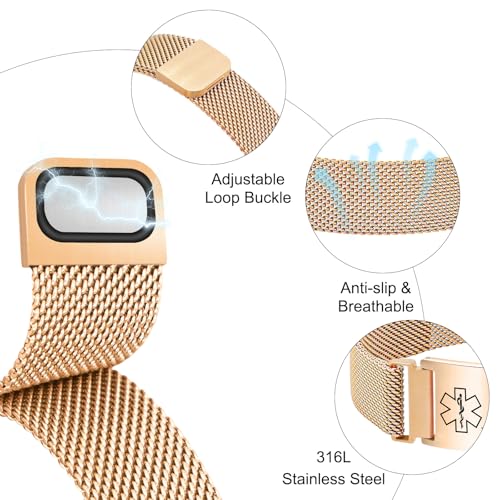 Personalized Medical Info Bracelet with Laser-Engraved Tag and Adjustable Milanese Mesh Band in Premium Stainless Steel, Custom Safety Gift for Men and Women2