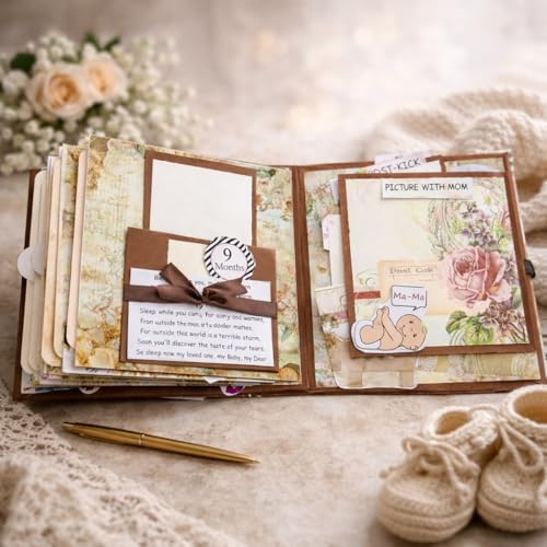 Image of Lavy'S Creations Handmade Scrapbook - Mom To Be Scrapbook- Pregnancy Journal Album