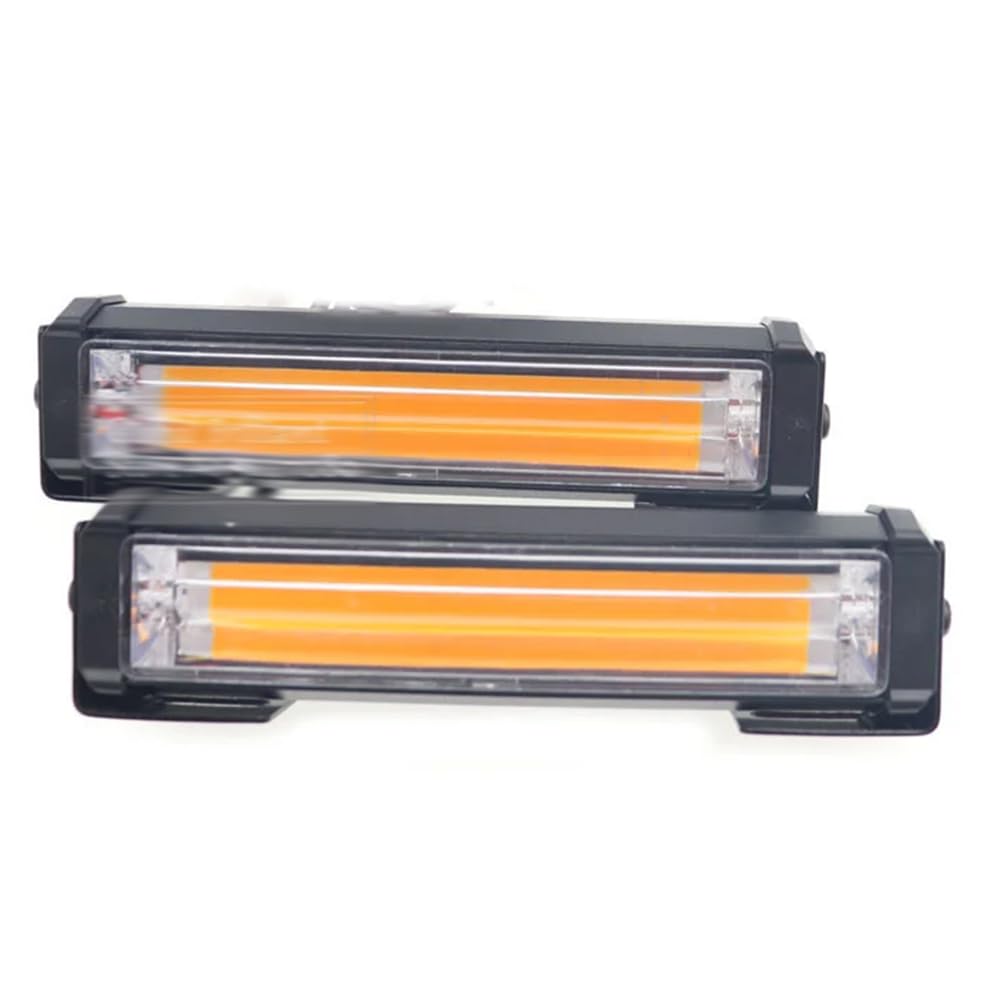 2 Pz Auto Griglia Anteriore Stroboscopica Lightbar 12V 24V Camion dei Vigili del Fuoco Luci di Emergenza Lampeggiante Luci di Avvertimento per Camion dei Vigili del Fuoco Polizia Flash Light,Rosso