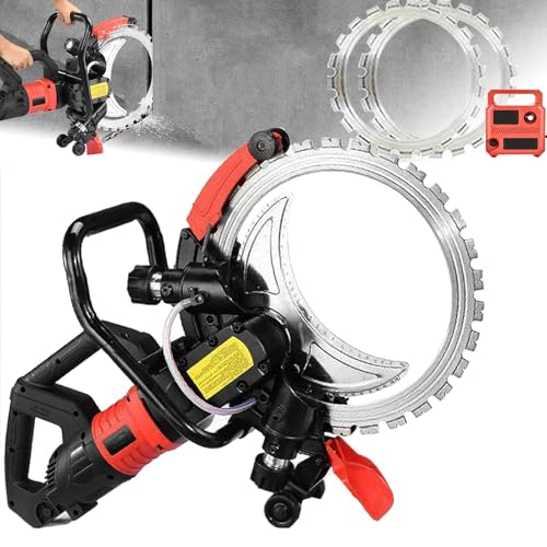 Sierra Circular, 9500w Sierra Eléctrica con 3000rpm, Sierra Cortadora de Hormigón Eléctrica, Sierra de Disco Húmeda/Seca con Tubería de Agua Bomba de Agua Hoja para Piedra Ladrillo