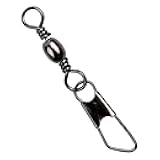 Barrel Swivel Snaps,50/100pcs Fishing Swivel Safety Snaps Stainless Steel Copper Swivel Fishing Multiple Size Black/Gold Fishing Swivel Snaps for Saltwater Freshwater