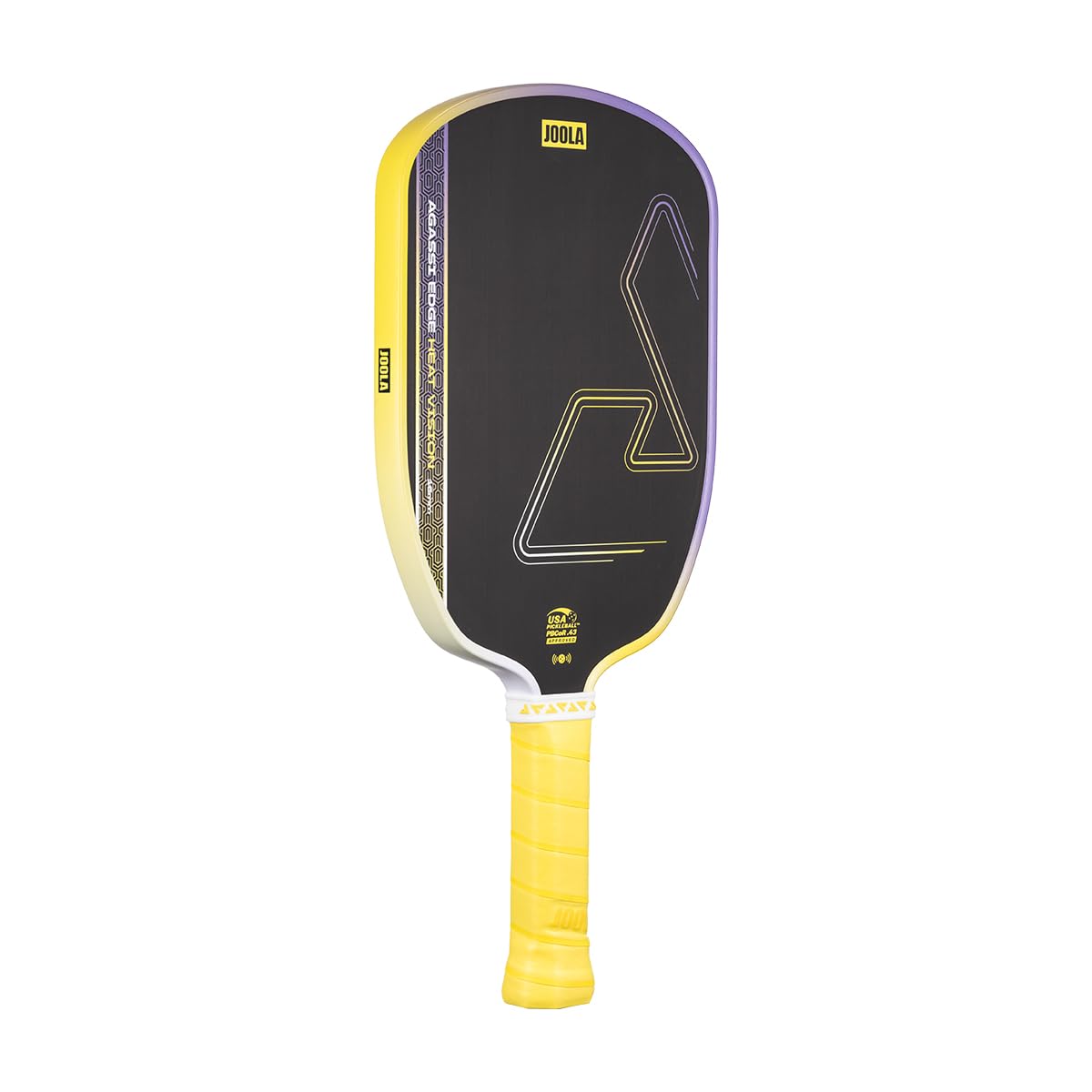 JOOLA Agassi Heat Vision 16mm Pickleball Paddle - New Shape w/Extended Sweet Spot - Textured Carbon Fiber Surface for Spin - SK Film for Less Vibration - USAP Approved - NFC Chip Enabled