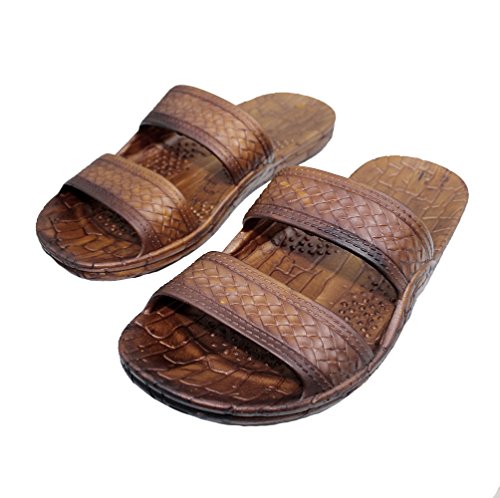 Hawaii Brown and Black Jesus sandals (Little Kid/Big Kid) (Kid 8, Brown)