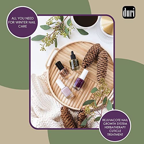 duri Rejuvacote 1 Nail Growth Base, Top Coat and Herbatherapy Cuticle Treatment Drops - Healthy Nails and Cuticles Combo, by Duri cosmetics