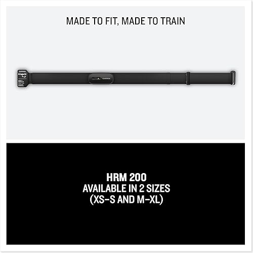 Miniatura 5 de Garmin Monitor de frecuencia cardíaca HRM 200, frecuencia cardíaca precisa y datos de HRV, cómoda correa lavable a máquina, M-XL