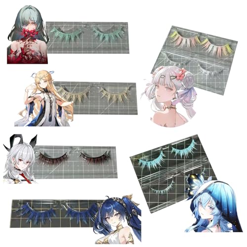 鳴潮 コスプレ つけまつげ カルデシア フローヴァ ユーノ 今汐 ショアキーパー 同型 上まつげ ナチュラル 目尻 手作り 仮装 撮影 初心者 長持ち 男女兼用 (カルデシア,2枚入り)