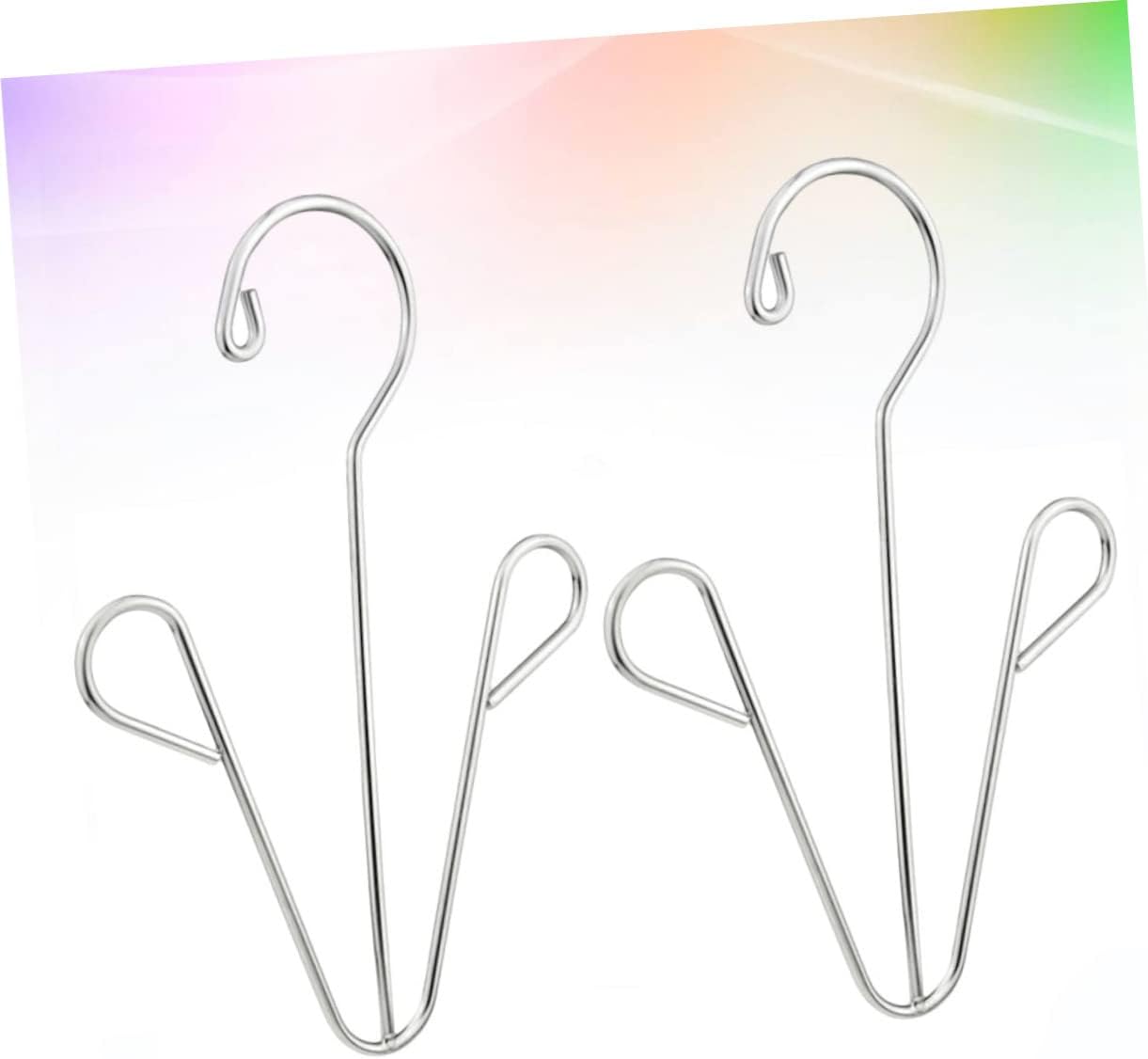 STOBAZA Sturdy Stainless Steel Shoe Dryer Rack 2 Pack Boot Hanger Clothes Drying Shelf