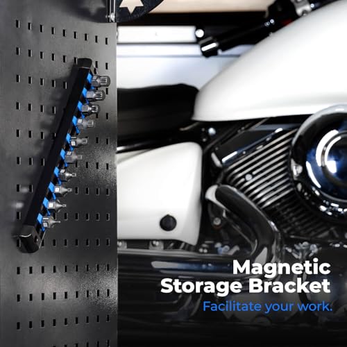 Image of toolant 3 /8 inchdrive impact XZN Triple Square Spline Bit Socket Set 10PCS, M4-M18, S2 Steel Air Drive XZN Socket set, Impact Grade, Anti-Roll Design