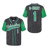 Kekambas Men's #1 G-Baby Jarius Evans Hardball Movie Baseball Jersey Black Size S