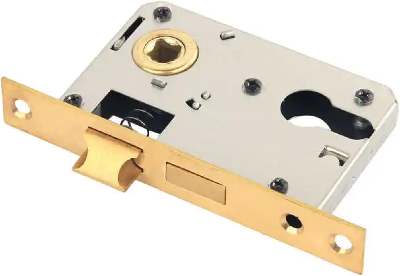 Indoor Wooden Door Lock Body Small 50/Large50 Tongue Stainless Steel Core 1Pcs(Steel 165-75MM 1pcs)