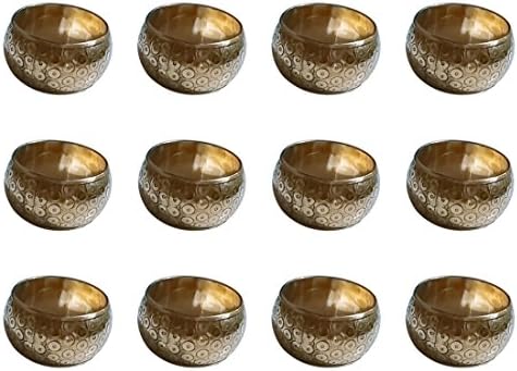 ARN Craft Handmade Gold Napkin Rings Set of 12 Brass for Home Kitchen Dining Room Table (CW- 12-12)