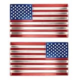 3D USA Flag Car Sticker - Durable Aluminum Alloy Patriotic Decal for Cars, Trucks,...
