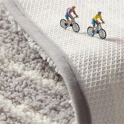 Tapis de salle de bain à carreaux lavable en machine pour sol sec - 4