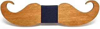 Papillon in Legno chiaro Baffi Fatti a Mano Uomo nella Scelta Gentiluomo Cravatta