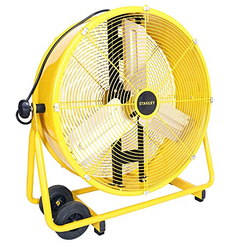 STANLEY ST-24DCT Direct Drive Cradle Drum Fan-Tiltable 24" Yellow, Black, Inch