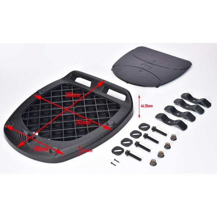 Valise top case 30 LT Monolock noir avec platine et filet pour Suzuki V Strom 650 ABS