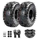 LTNICER 4.10/3.50-4 Tires & Tubes Set- Universal Fit for Lawn Mowers, Wheelbarrows, Go Karts, Snow Blowers, Hand Trucks - with Repair Kit