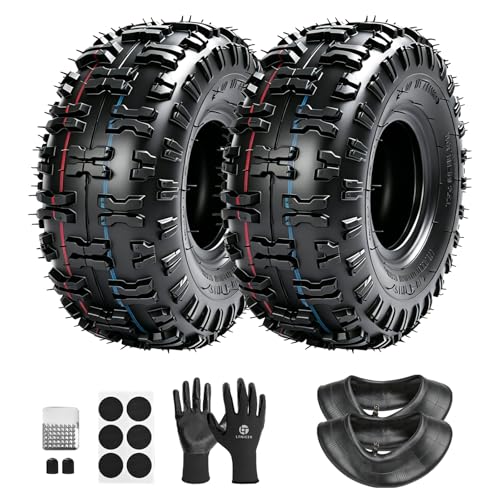 LTNICER 4.10/3.50-4 Tires & Tubes Set- Universal Fit for Lawn
