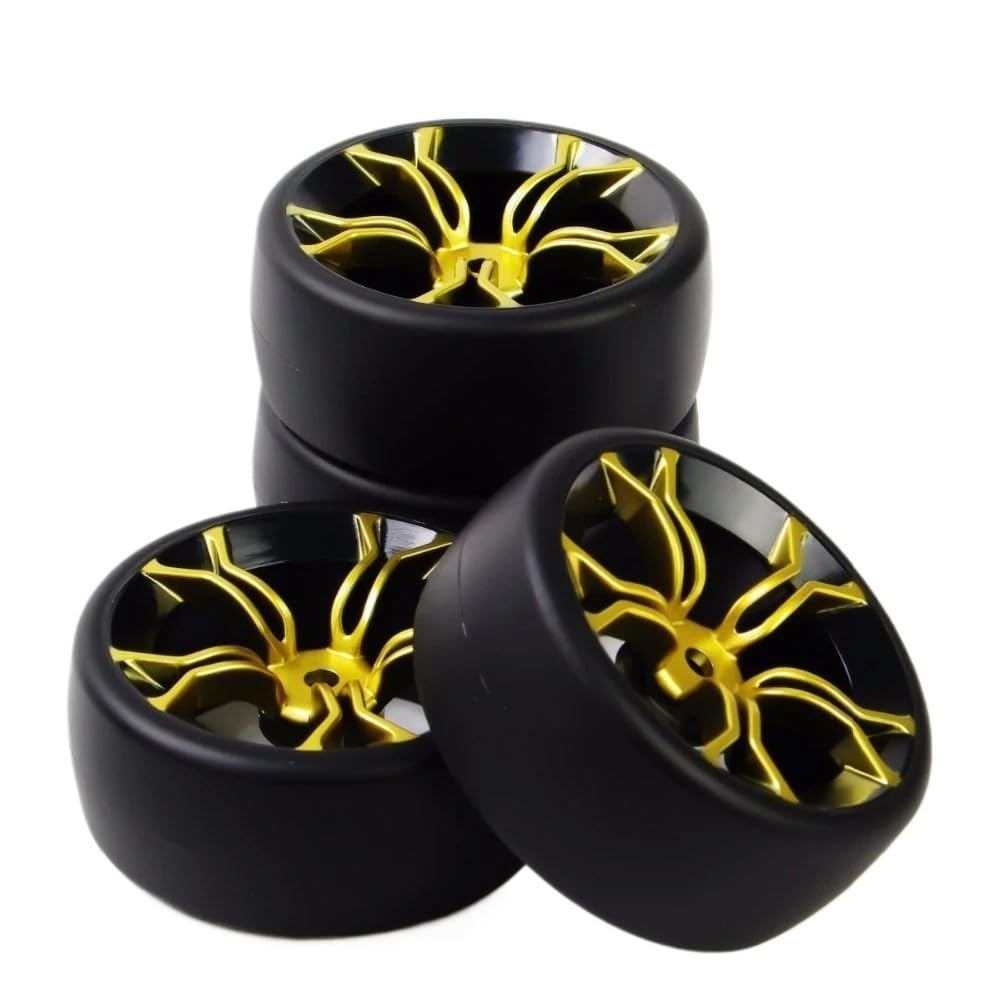 Pneumatici e cerchioni da deriva in scala 1/10 con offset da 6 mm e esagono da 12 mm per accessori RC on-road compatibili per auto