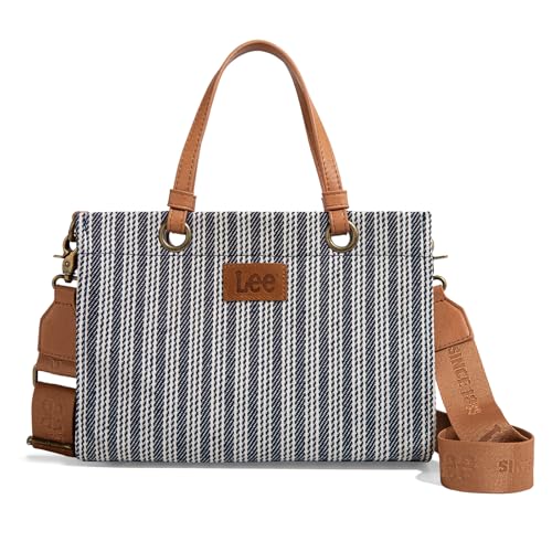 Montana West x Lee Small Tote Bag for Women Work, Striped Hobo Crossbody Bag Top-handle Satchel Handbags LEE55-001JN