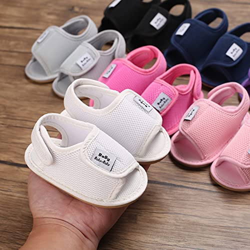 Baby Girls Boys Sandals Infant Toddler Shoes First Walkers Prewalkers Mesh Soft Sole Sneakers Casual (White, 4 Infant)3