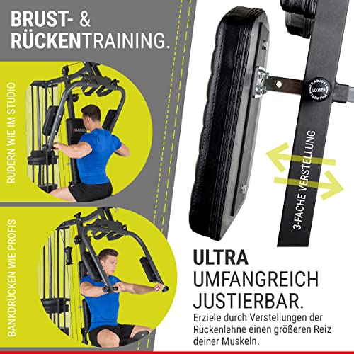 HAMMER Ultra Kraftstation, schwarz, 167 x 105 x 200 cm – Bild 5