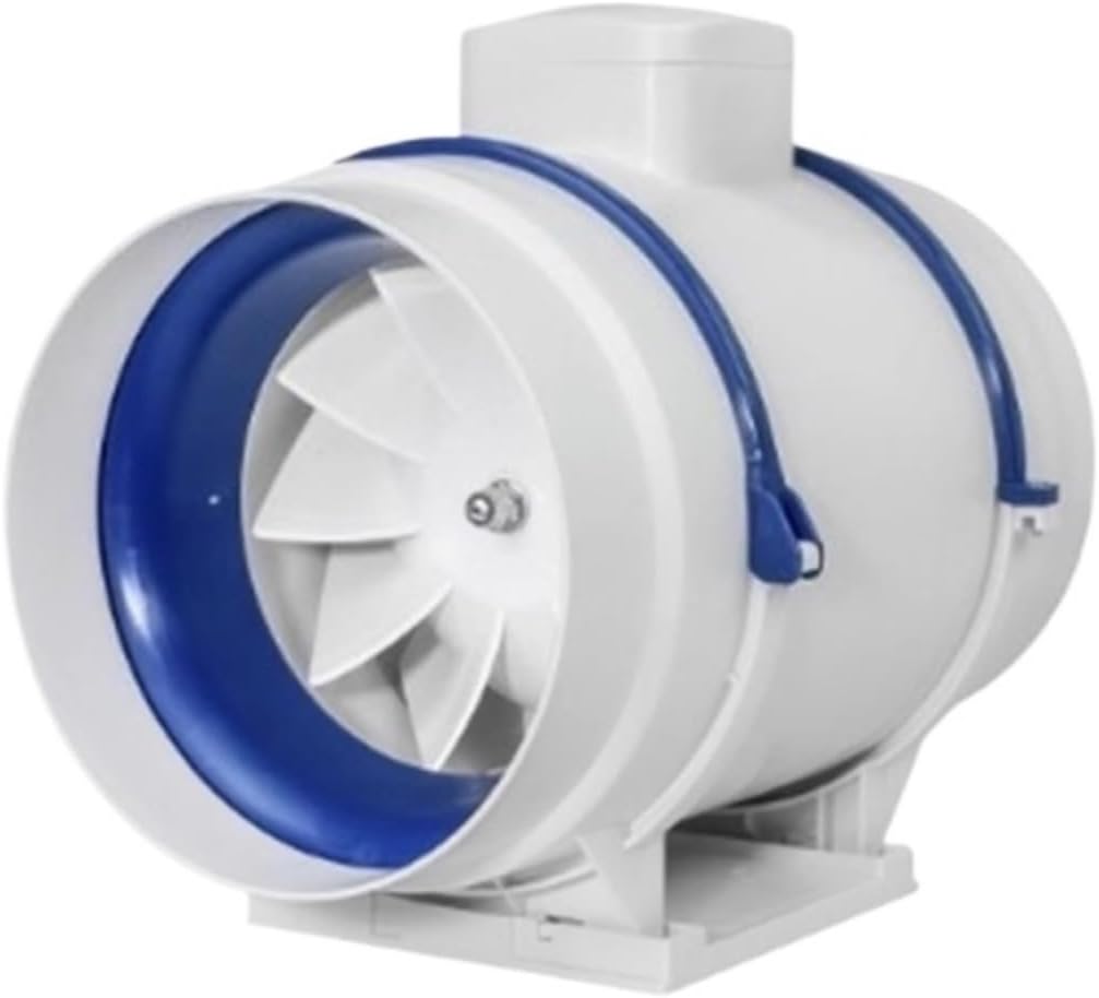 Exhaust Fan, 6 Inch High-efficiency Two-speed Remote Control Mixed-flow Duct Fan Plastic Casing Ventilation Exhaust For Air Circulation for Greenhouse, Basement(8-inch 200mm)
