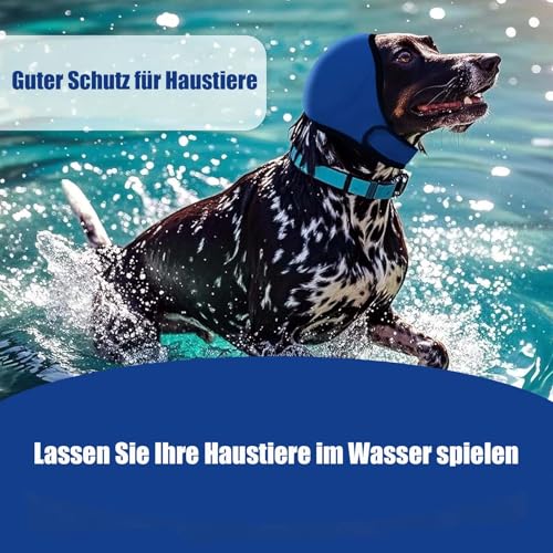 Gehörschutz Hund,Gehörschutz Für Hunde,Ohrenschutz Hund,Geräuschdämpfende Ohrhülle Zum Schutz des Haustierhörens Bei Lauten Geräuschen Wie Feuerwerk, Donner Und Anderen(Blau)
